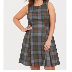 Outlander Torrid Dress, Mackenzie Plaid Skater 1X